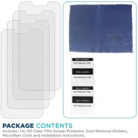 Tech Armor HD Clear Plastic Film Screen Protector (NOT Glass) for Apple NEW iPhone 13 (6.1") and iPhone 13 Pro (6.1") - Case-Friendly, Scratch Resistant, Haptic Touch Accurate [4-Pack]