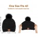 Bluetooth Beanie for Women, Deegotech Women Winter Hat, Gift for Women Girls Mom, Bluetooth 5.0 Wireless Headphones Beanie, Pompom Knit Beanie Hat Warm Ski Cap-Black